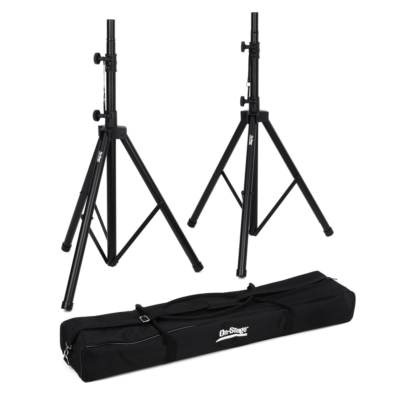 On-Stage SSP7950 All-aluminum Two Speaker Stand Pack with Bag
