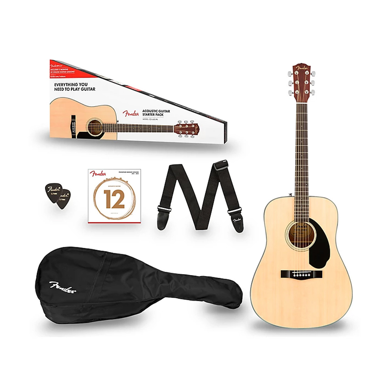 Fender CD-60S Dreadnought v2 Acoustic Guitar Pack - Ted Brown