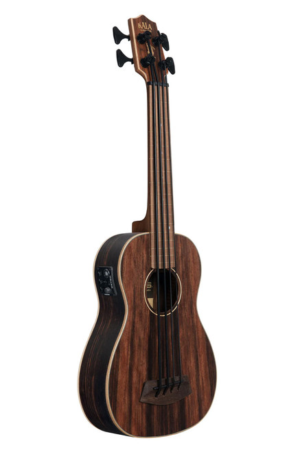 Kala UBASS-EBY-FS Striped Ebony Fretted Acoustic -Electric U-BASS