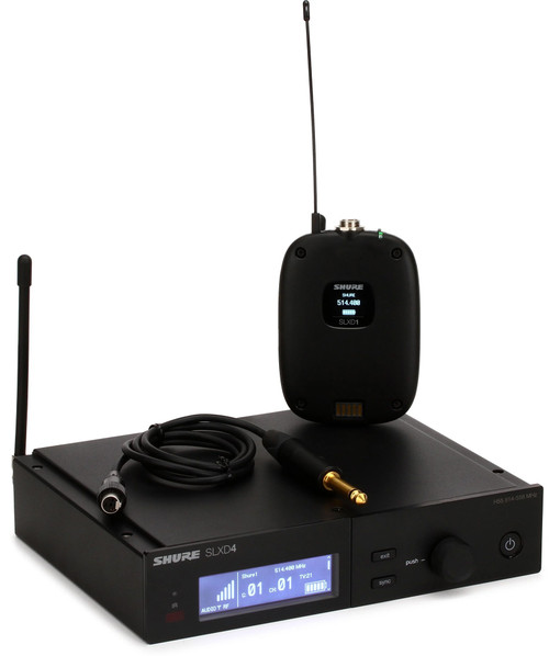 Shure SLXD14 Wireless Guitar System - G58 Band (470-514 MHz) - Ted