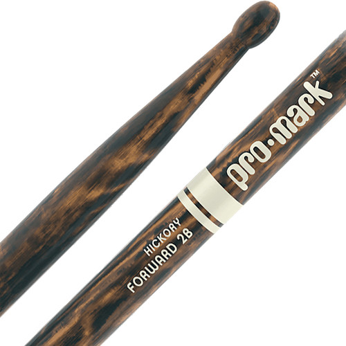 ProMark Forward 2B FireGrain Wood Tip Hickory Drumsticks ProMark Forward 2B FireGrain Wood Tip Hickory Drumsticks