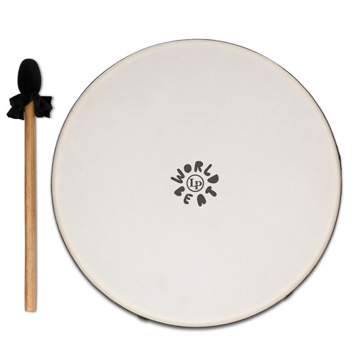 LP 7017 Shaman Drum shown with included soft felt mallet, featuring durable synthetic head and vibrant lightwood shell. LP 7017 Shaman Drum shown with included soft felt mallet, featuring durable synthetic head and vibrant lightwood shell.