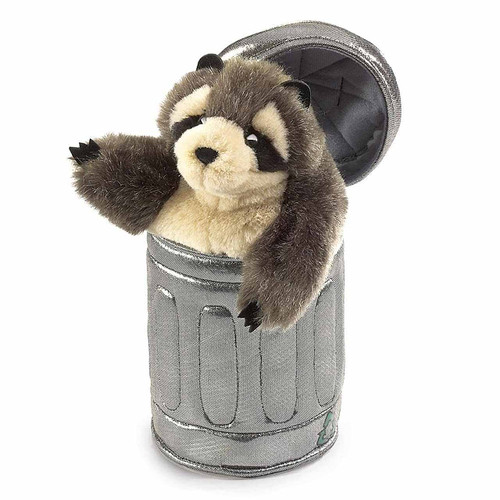 Folkmanis Puppets #2321 - Racoon in Garbage Can Hand Puppet