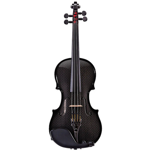 Glasser Carbon Composite Acoustic-Electric 4/4 Violin Outfit with Case and Bow - Black