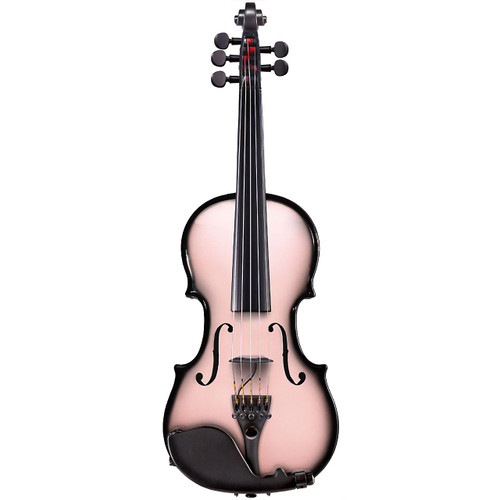 Glasser AEX 5-String Carbon Composite Acoustic-Electric 4/4 Violin Outfit with Case and Bow - Pink