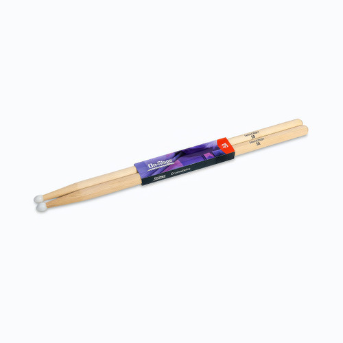 On-Stage 5A Nylon Tip Maple Drum Sticks - Single Pair