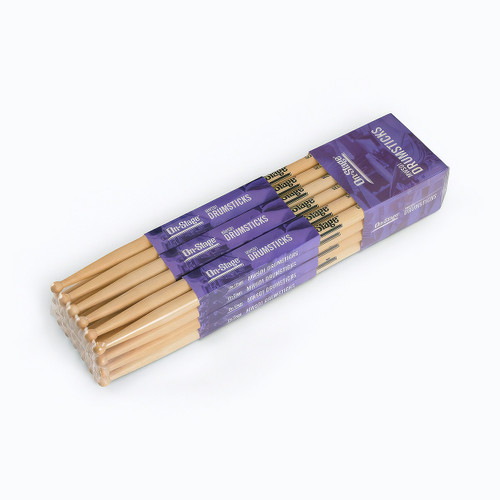 On-Stage SD1 Wood Tip Maple Drum Sticks - Brick of 12