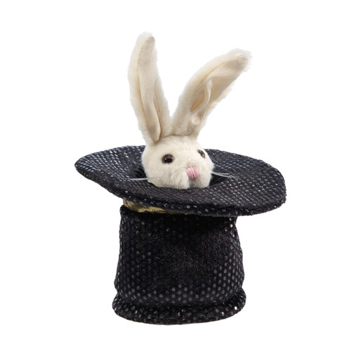 Folkmanis Puppets #8015 - Mini Magic Hat with Rabbit Finger Puppet