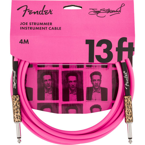 Fender Professional Joe Strummer 13' Pink Leopard Instrument Cable