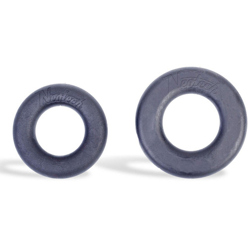 Two black Neotech saxophone tone filters against white background.
