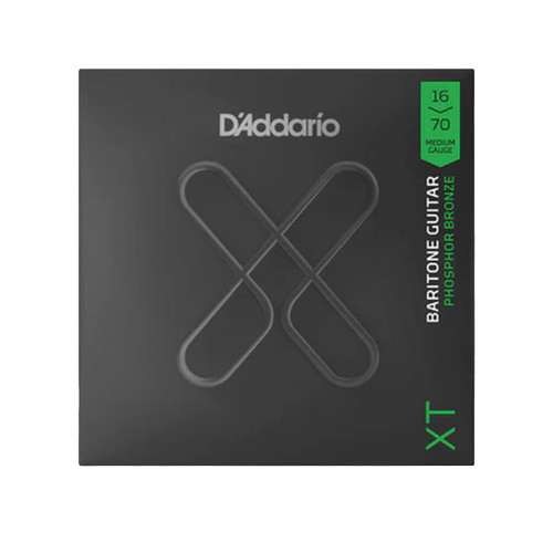 D'Addario XTAPB1670 XT Phosphor Bronze Coated Baritone Acoustic Guitar Strings - .016-.070 Medium