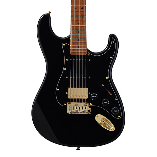 Tagima Lace Series T-640 Super Electric Guitar - Super Black with Gold Hardware