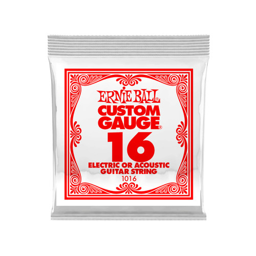 Ernie Ball Plain Steel Guitar String Single - .016