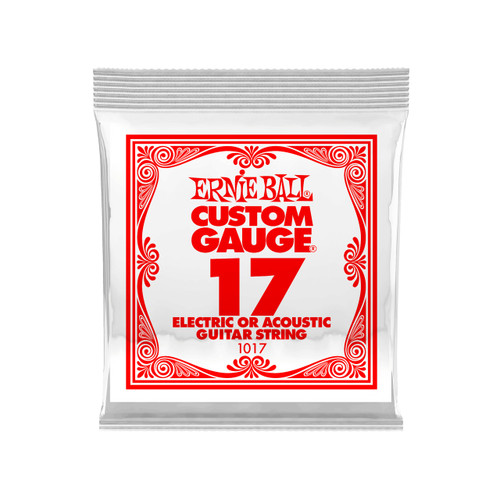 Ernie Ball Plain Steel Guitar String Single - .017