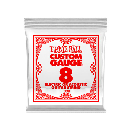 Ernie Ball Plain Steel Guitar String Single - .008