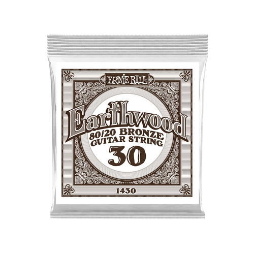 Ernie Ball Earthwood 80/20 Bronze Acoustic Guitar String Single -.030