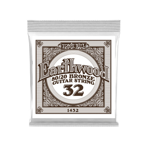 Ernie Ball Earthwood 80/20 Bronze Acoustic Guitar String Single -.032