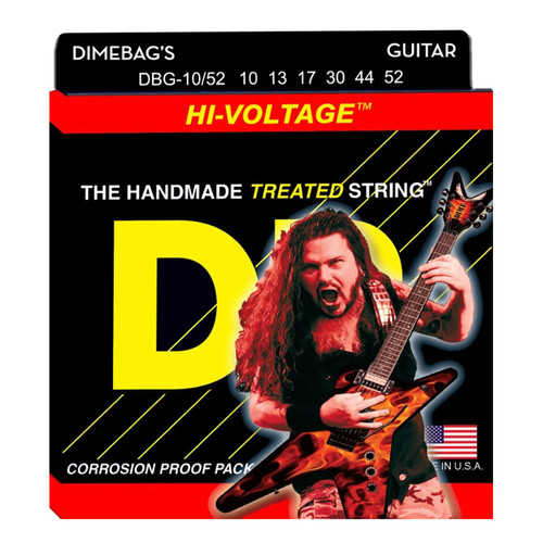 DR Strings DBG-10/52 Hi-Voltage Dimebag Darrel Signature Electric Guitar Strings - Med/Heavy 10-52