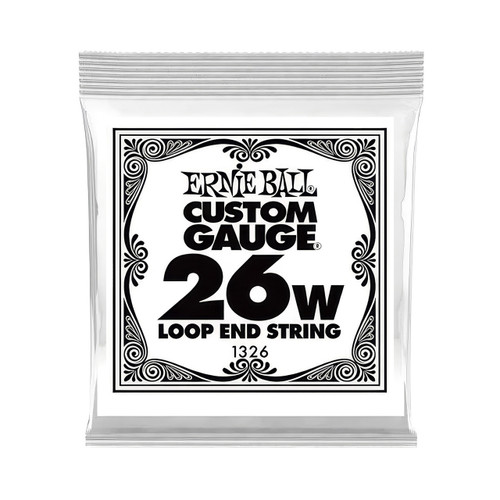 Ernie Ball Plain Steel Loop End Guitar String Single - .026