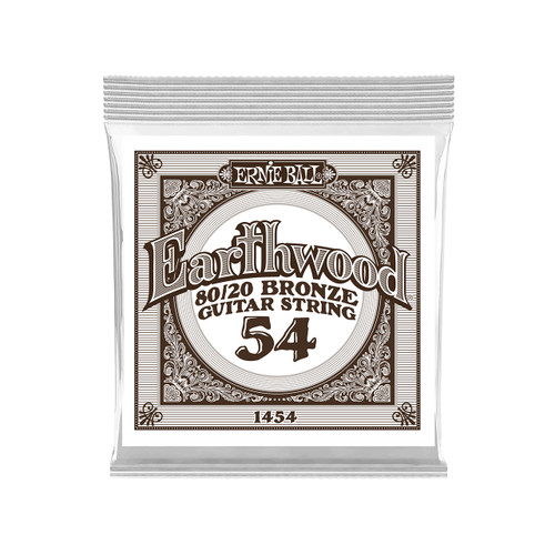Ernie Ball Earthwood 80/20 Bronze Acoustic Guitar String Single - .054
