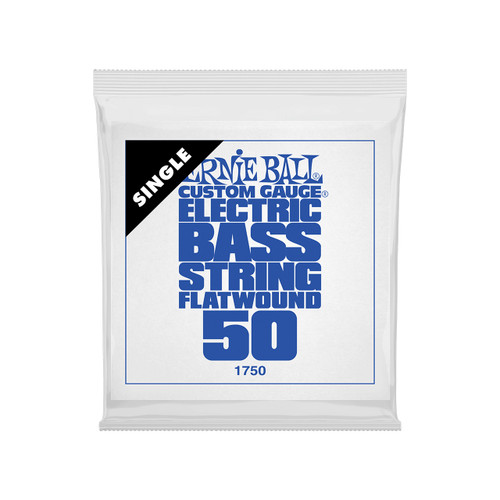 Ernie Ball Stainless Steel Flatwound Bass Guitar String Single - .050