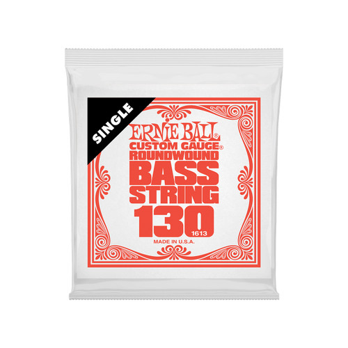 Ernie Ball Nickel Wound Bass Guitar String Single - .130
