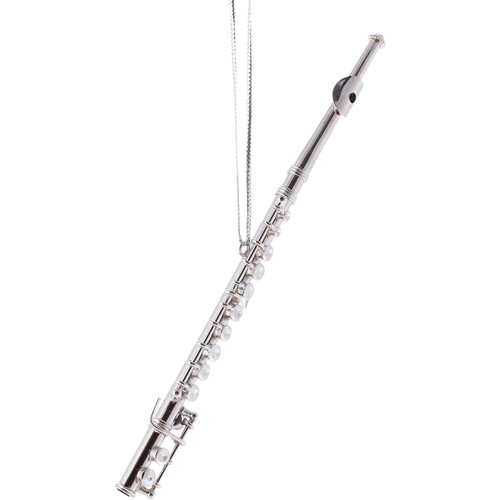 Flute Ornament - Silver