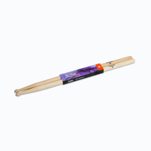 On-Stage 5A Wood Tip Maple Drum Sticks - Single Pair