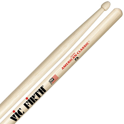 Vic Firth American Classic 7A Wood Tip Hickory Drumsticks