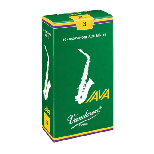Vandoren SR26 - JAVA Green Alto Saxophone Reeds - Box of 10