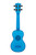 Kala Waterman Seaglass Collection Soprano Ukulele - Transparent Cobalt Blue