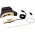 LR Baggs Anthem soundhole microphone and undersaddle acoustic guitar pickup system featuring cream-colored components, black cables, 1/4-inch jack connectors, and mounting hardware.