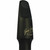 JodyJazz HR Alto Saxophone Mouthpiece in black with elegant gold 'JodyJazz HR' script lettering, shown in a close-up view.