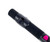 Close-up view of the Firstnote lip plate on the Nuvo Toot beginner flute, showing the black cylindrical body with a pink button-style mouthpiece.