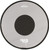 RTOM drum practice pad featuring a black circular center and gray outer ring, with 'RTOM' branding at the top and 'black hole' at the bottom.