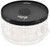 Drum with a black practice pad placed on top, featuring the text 'black hole' printed on the pad, displayed against a neutral background.