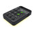 Mackie MCaster Live audio mixer with black rectangular body, multiple knobs and buttons including two green ones, Mackie logo, and side connectivity ports.