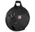 Back side of an Ahead cymbal bag with black shoulder strap.