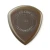 A brown Dunlop Flow Jumbo guitar pick with a triangular shape and embossed text reading 'FLOW JUMBO 3.0'