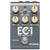 Top view of the Strymon EC-1 single head dTape echo pedal, featuring six control knobs labeled TIME, REC LEVEL, MIX, TAPE AGE, REPEATS, and MECHANICS. The pedal also has a footswitch labeled hold (tap) and a red LED indicator for REC LEVEL with settings low, med, and high.