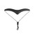 Levy's Mindi Abair Signature Series black leather saxophone strap with contoured neck pad, decorative stitching, and metal hook