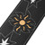 Detail of the yellow sun on the Levy's Sunbird Series guitar strap.