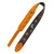 Levy's Sunbird Series dark brown guitar strap with embroidered stars, blue crescent moon, orange suns, and padded comfort section.