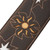 Detail of the yellow sun on the Levy's Sunbird Series guitar strap.