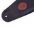 Detail view of the Levy's Signature Legacy Series strap, highlighting the "L" logo and width of the strap for weight distribution.