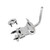 Chrome DWSM991 Tom Clamp with L-rod, memory lock, and adjustable bolts for drum mounting.
