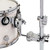 Mounted tom drum with white pearlescent finish and chrome DWSM991 clamp hardware.