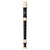 A Yamaha soprano recorder with ebony finish.