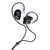 Stagg SPM-435 in-ear monitors in glossy black with gray silicone tips, clear connectors, and twisted braided cables with adjustable slider.