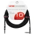 Gator Cableworks Backline Series 10 ft (3.0 m) instrument cable with durable black braided jacket, straight 1/4-inch connector on one end and right-angle 1/4-inch connector on the other, shown in retail packaging with sound performance branding.